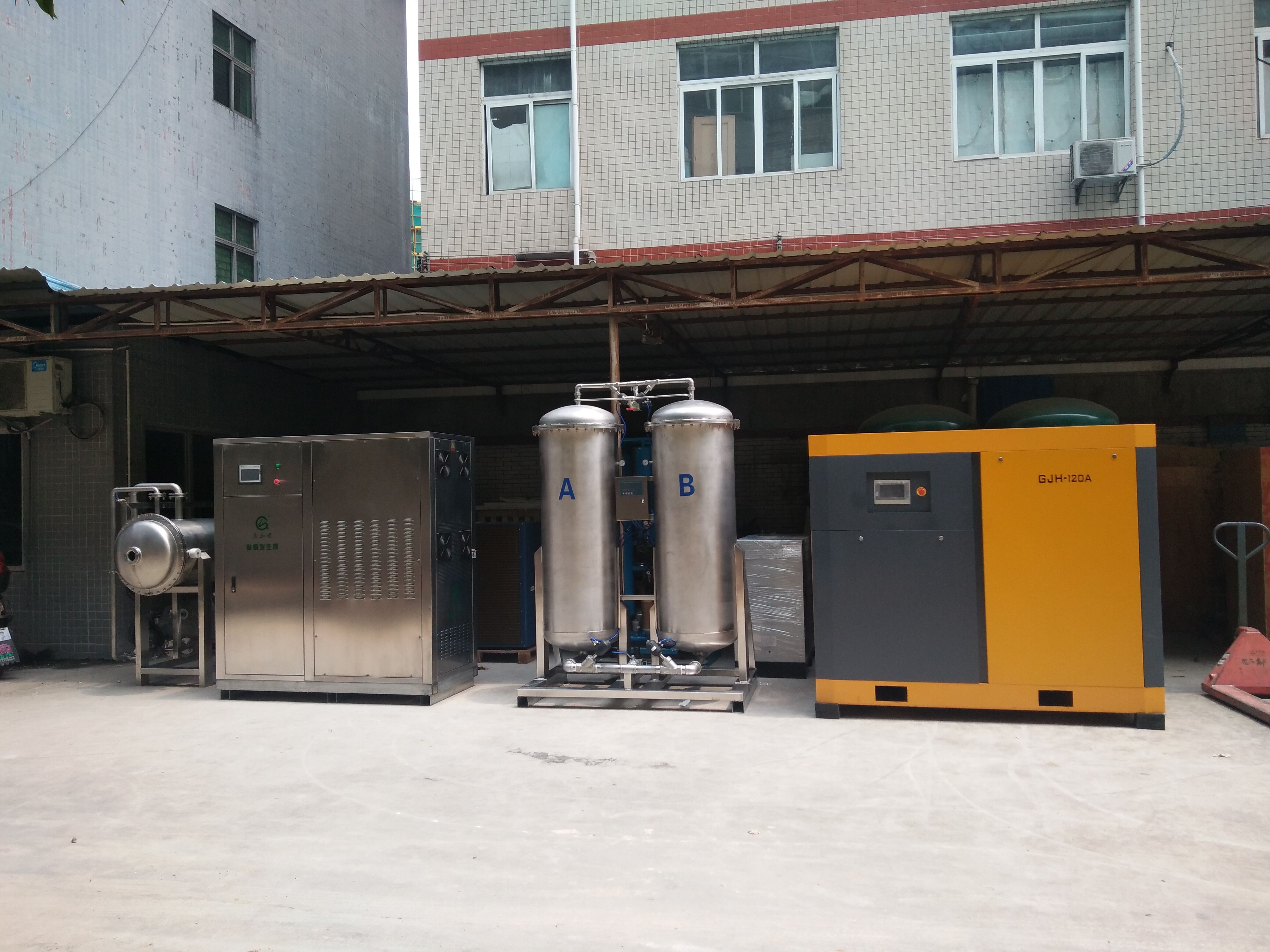 佳環(huán)8月份，出貨一套5KG氧氣源臭氧發(fā)生器應(yīng)用于洗滌廢水回水處理
